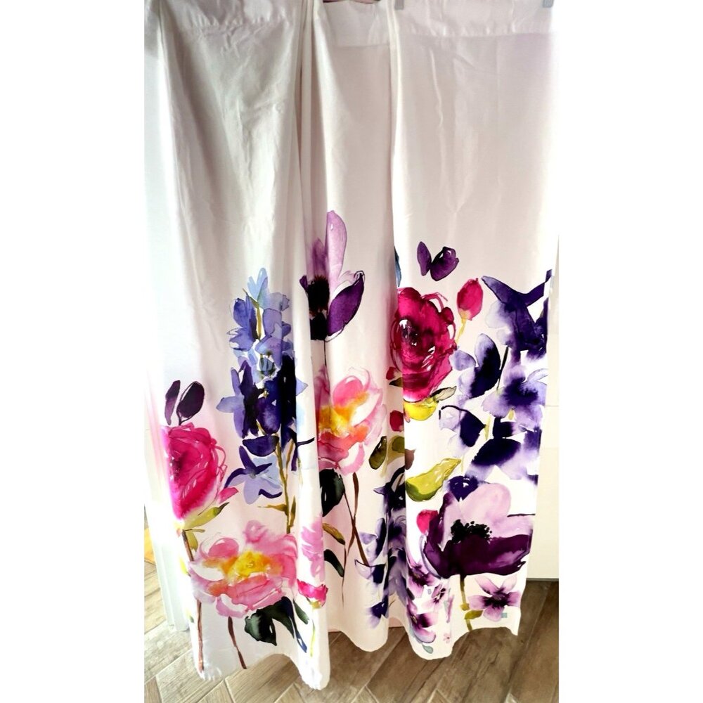 Bluebellgray Taransay Designer Shower Curtain Bright Colorful Floral Pink Purple - Picture 10 of 11